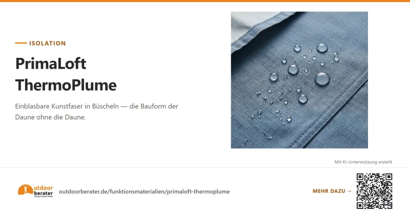 Teilen-Bild zu ThermoPlume: Kunstfaser, die man einbläst | Outdoorberater