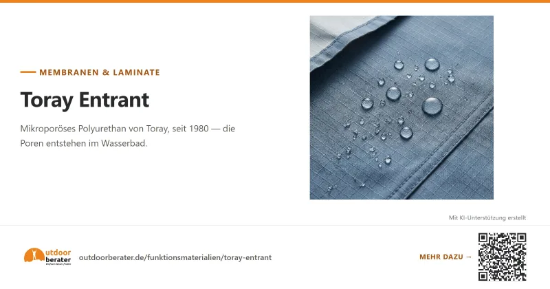 Teilen-Bild zu Toray Entrant: Poren aus dem Wasserbad | Outdoorberater