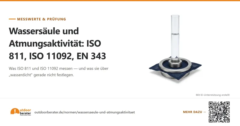 Teilen-Bild zu Wassersäule und RET: ISO 811, ISO 11092 und EN 343 erklärt | Outdoorberater