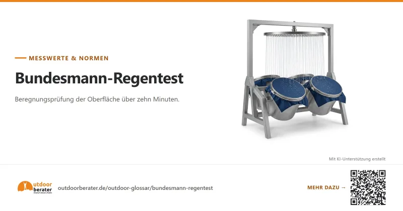 Teilen-Bild zu Bundesmann-Regentest: Wasseraufnahme nach ISO 9865