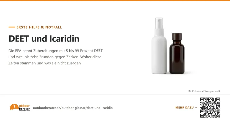 Teilen-Bild zu DEET und Icaridin: Konzentration, Wirkdauer