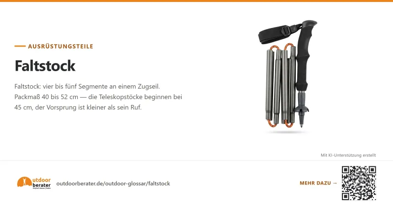 Teilen-Bild zu Faltstock: Packmaß, Zugseil, feste Länge