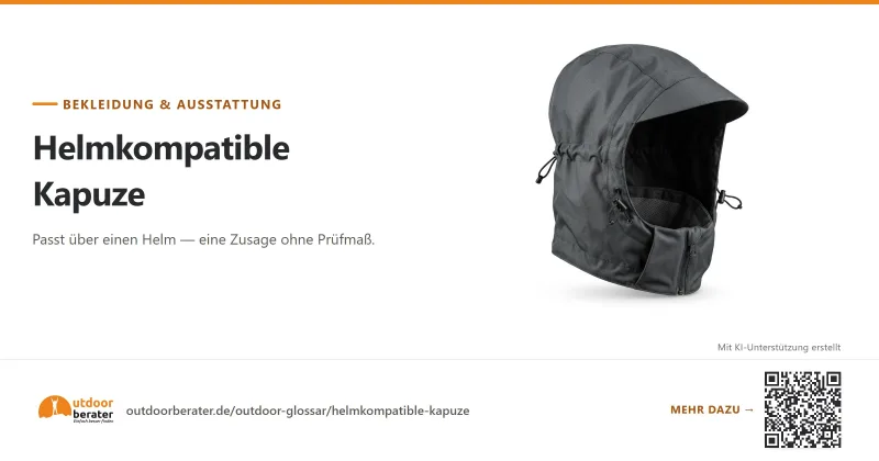 Teilen-Bild zu Helmkompatible Kapuze: eine Zusage ohne Prüfmaß