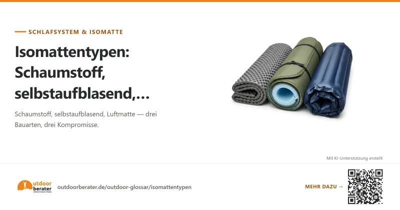 Teilen-Bild zu Isomattentypen: drei Bauarten im Zahlenvergleich