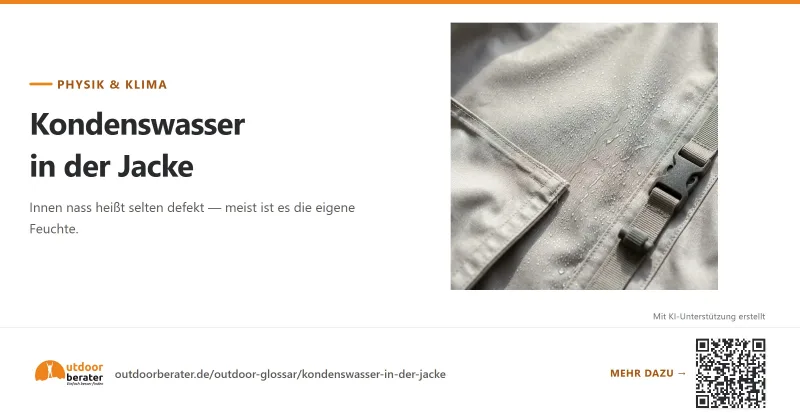 Teilen-Bild zu Kondenswasser in der Jacke: Schweiß statt Defekt