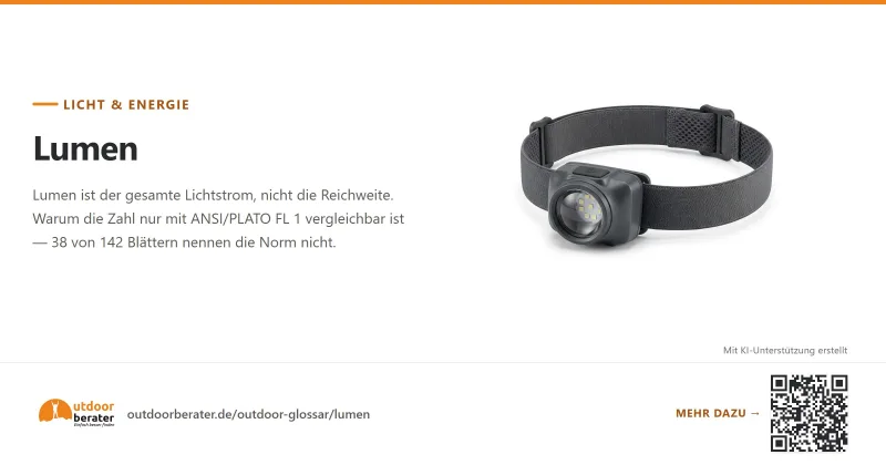Teilen-Bild zu Lumen: Lichtstrom, FL 1 und die hellste Stufe