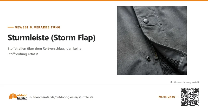 Teilen-Bild zu Sturmleiste: Schutz vor Regen am Reißverschluss