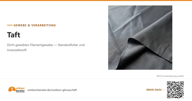 Teilen-Bild zu Taft: Standardfutter in Jacken und Zelten
