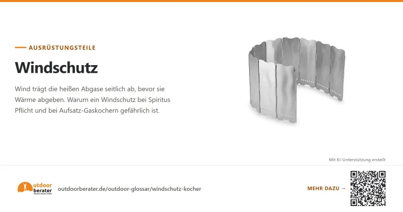 Teilen-Bild zu Windschutz am Kocher: Wirkung und Gefahr