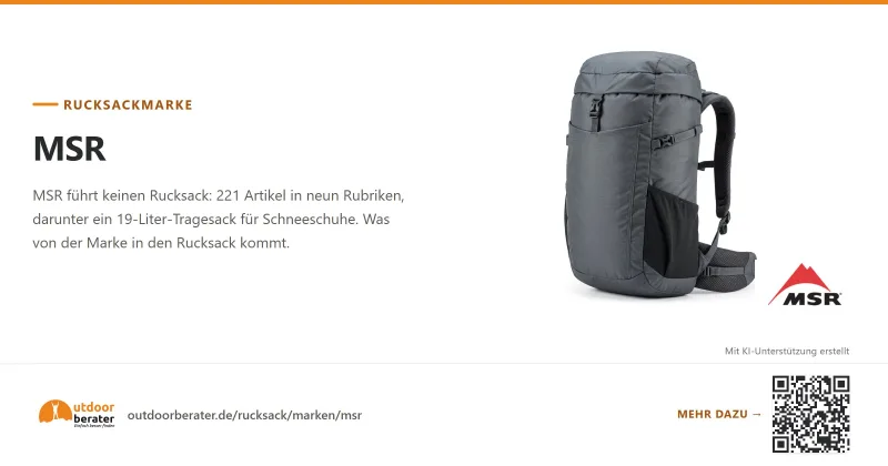 Teilen-Bild zu MSR: 221 Artikel und kein einziger Rucksack