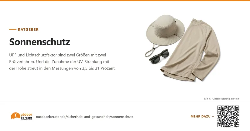 Teilen-Bild zu Sonnenschutz draußen: UPF, LSF und die Höhe