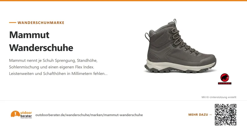 Teilen-Bild zu Mammut Wanderschuhe: Sohle, Sprengung und Flex Index