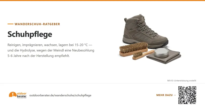 Teilen-Bild zu Wanderschuhe richtig pflegen – Schuhpflege