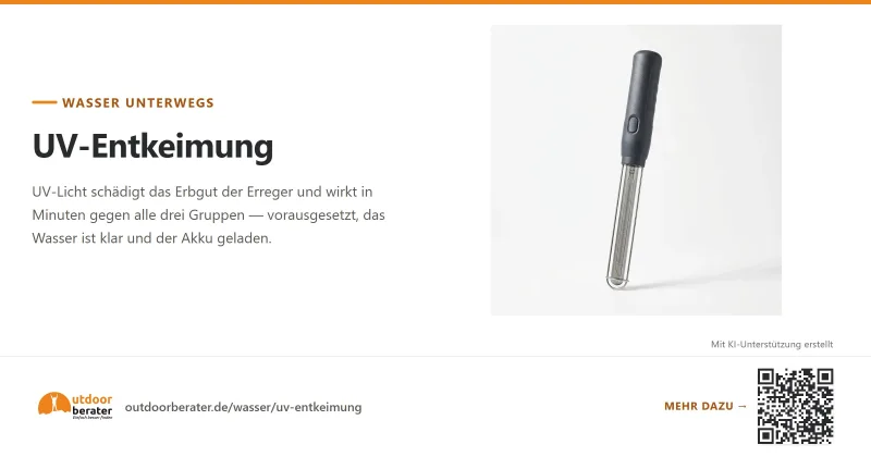 Teilen-Bild zu UV-Entkeimung: schnell, aber nur in klarem Wasser