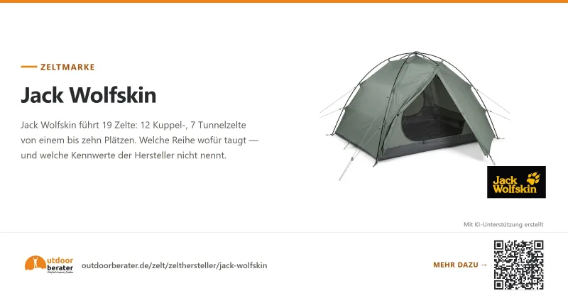 Teilen-Bild zu Jack Wolfskin Zelte: Kuppel und Tunnel, 1 bis 10 Plätze