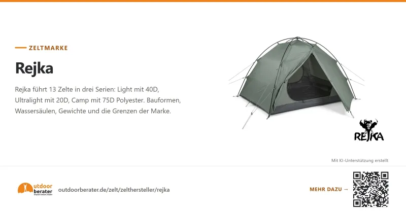 Teilen-Bild zu Rejka Zelte: 13 Modelle in drei Stoffserien